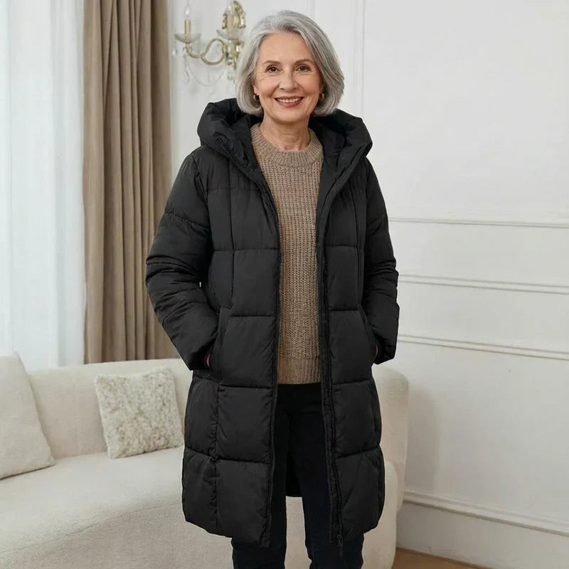 Iris | Long Padded Hooded Coat