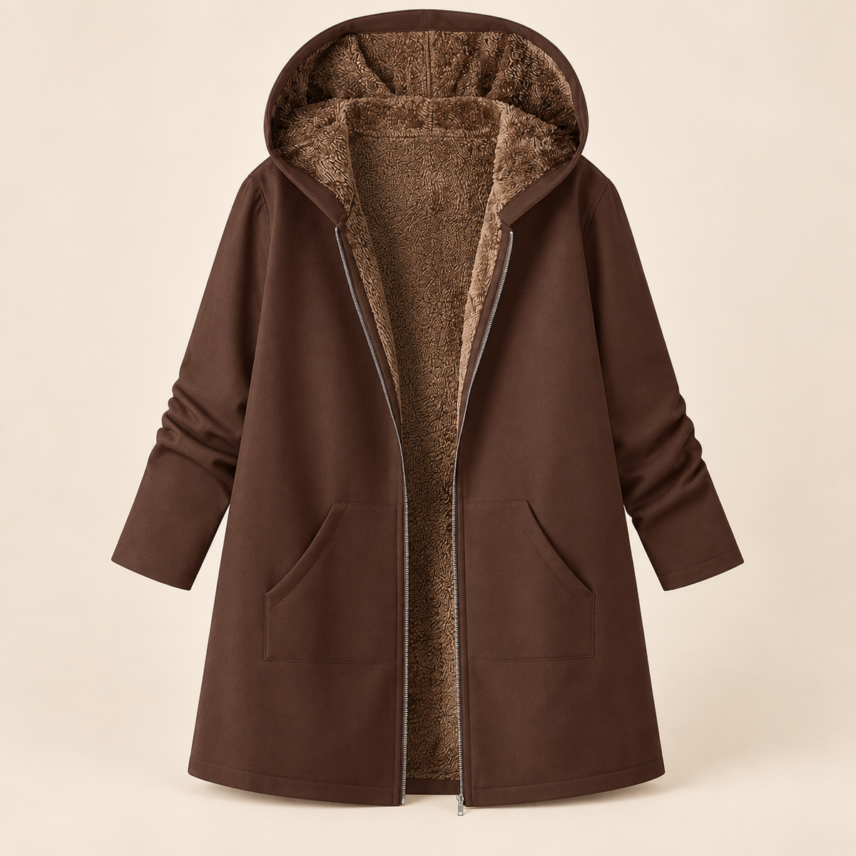 Evelyn | Cozy Hooded Coat