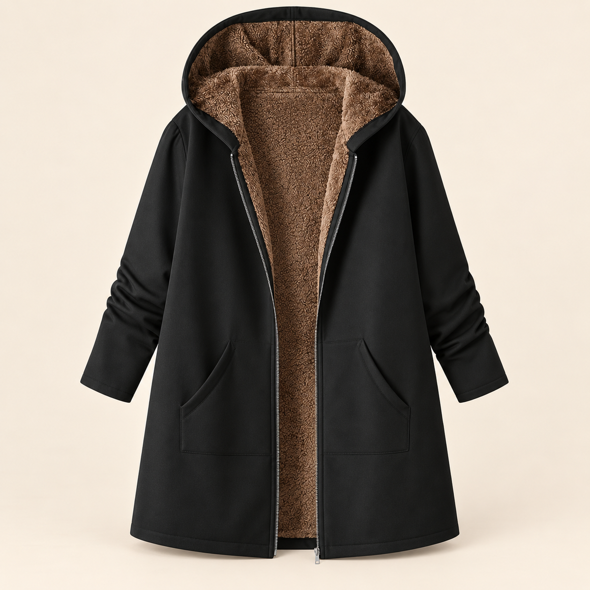 Evelyn | Cozy Hooded Coat