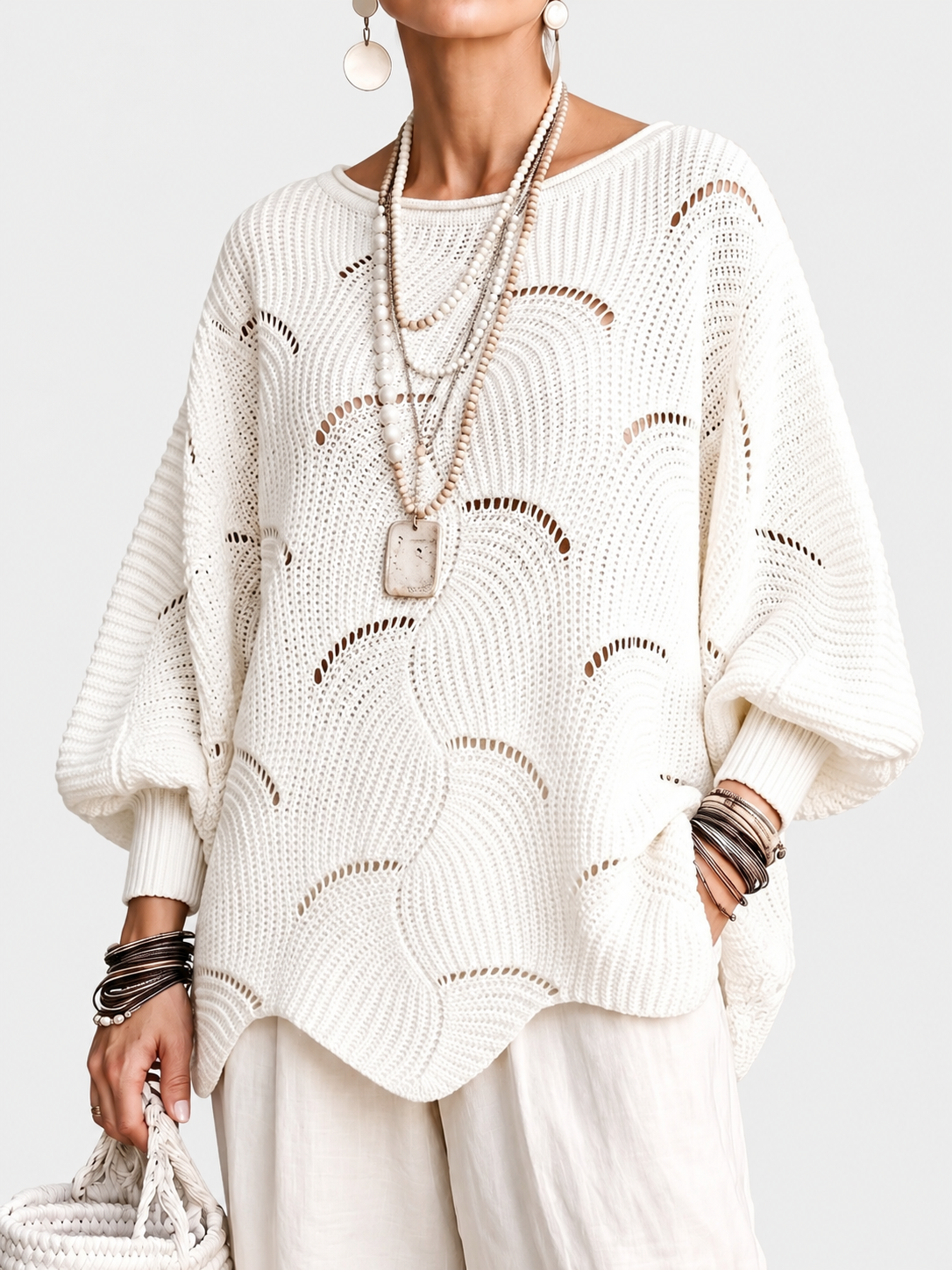 Grace | Hollow Wave Pattern Top