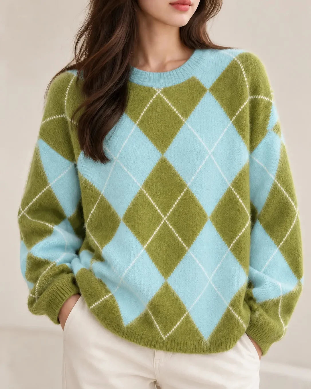 Elodie | Argyle Jumper