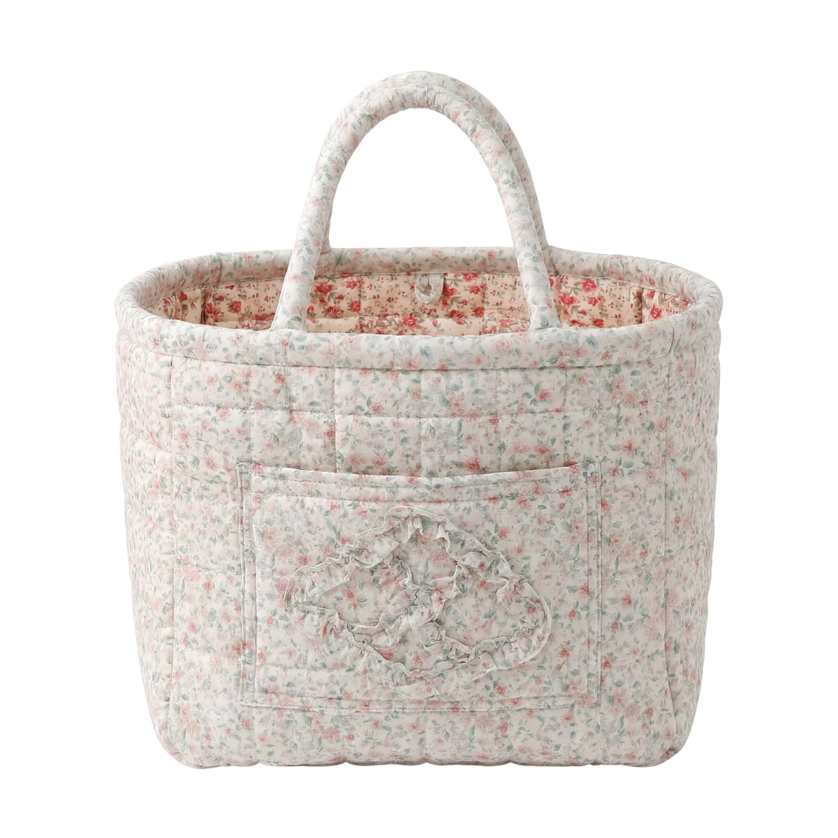 Rosalie | Pink Ditsy Quilted Tote Bag