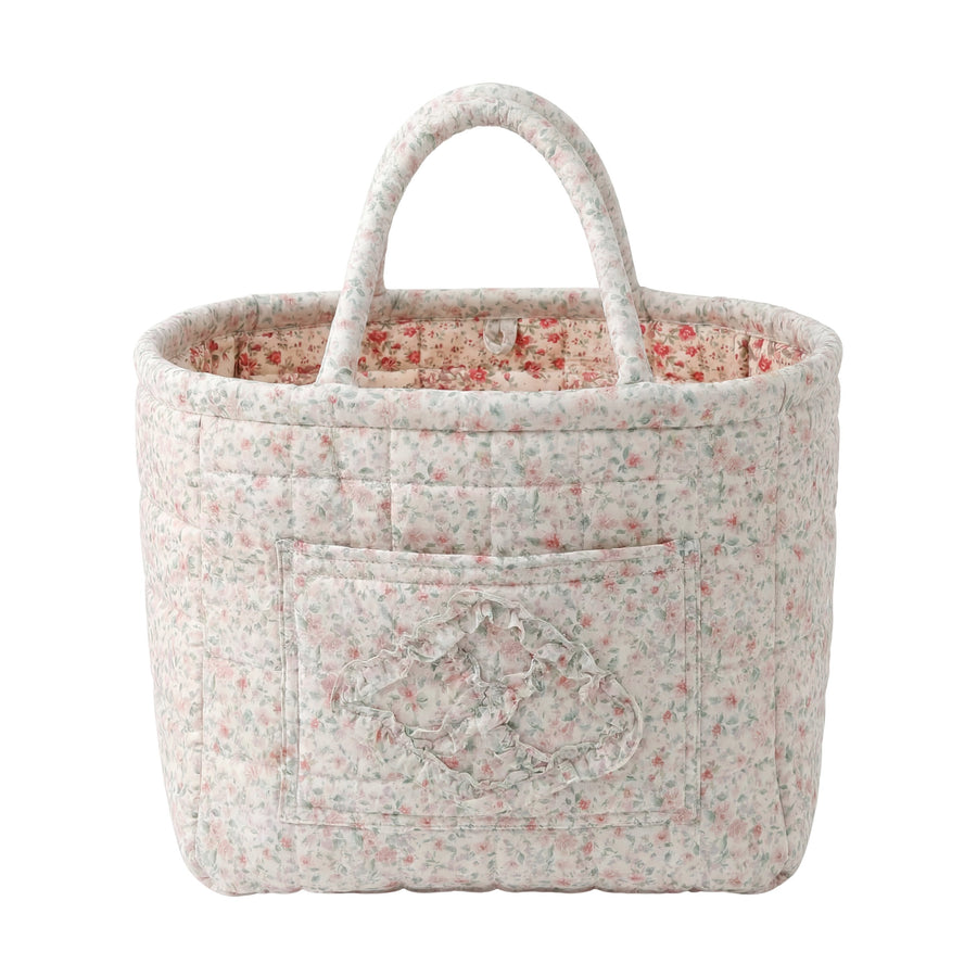 Rosalie | Pink Ditsy Quilted Tote Bag