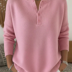Helena | Ribbed Henley Jumper