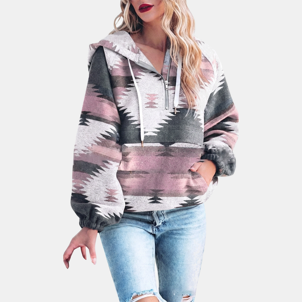 Nina |  Quarter Zip Hoodie