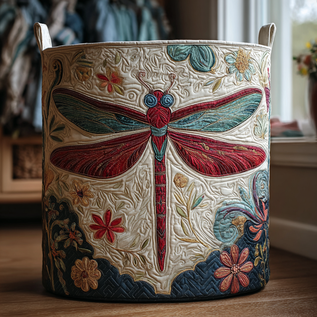 Skye | Pure Dragonfly Quilted Laundry Basket