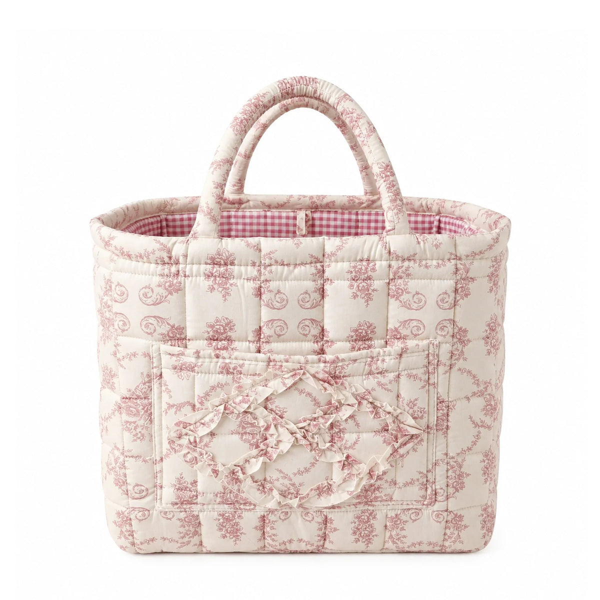 Juliette | Rose Toile Quilted Tote Bag
