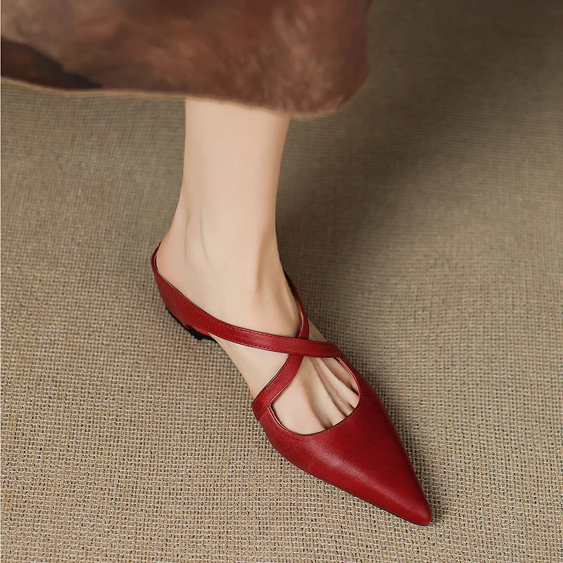 Aluna | Genuine Leather Mules