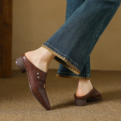 Olga | Leather-Look Mules