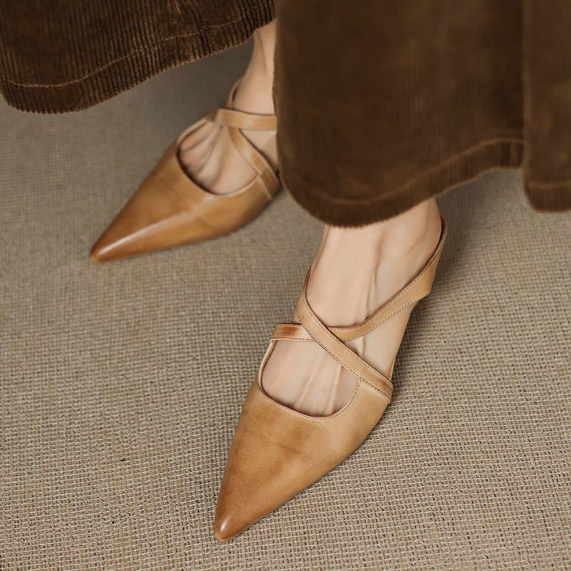 Aluna | Genuine Leather Mules