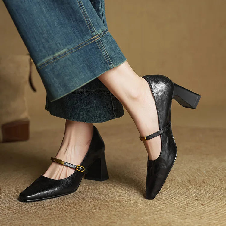Maela | Leather-Look Heels