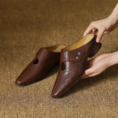 Olga | Leather-Look Mules