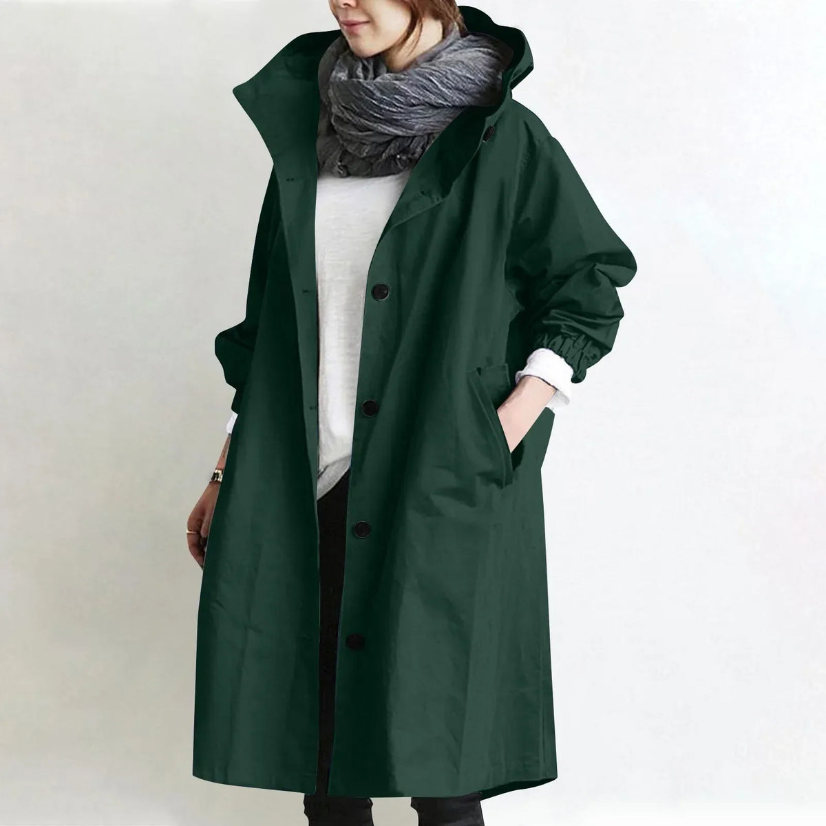 Arabella | Hooded Longline Trench Coat