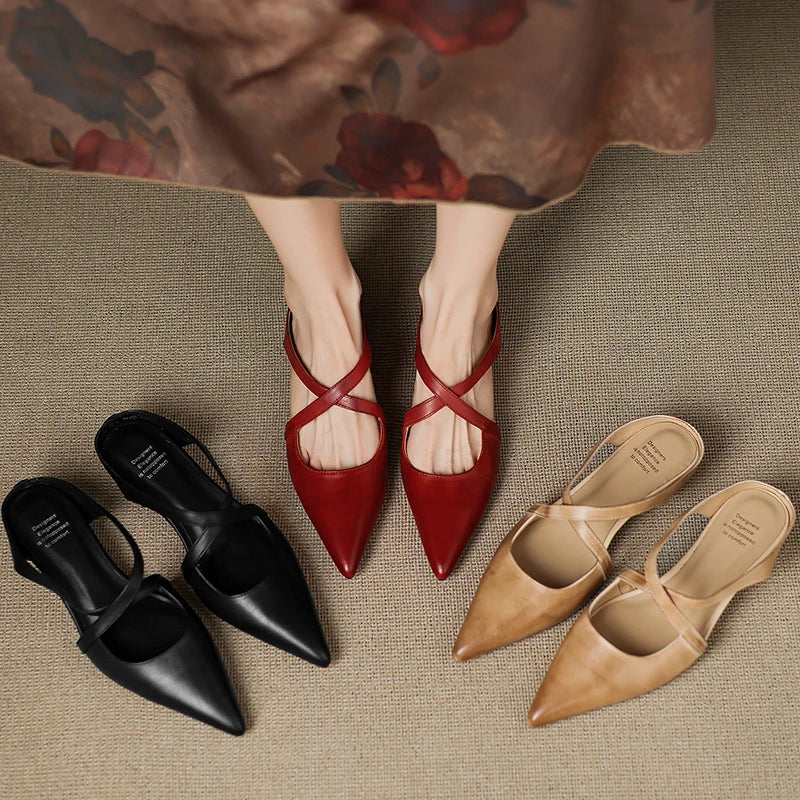 Aluna | Genuine Leather Mules