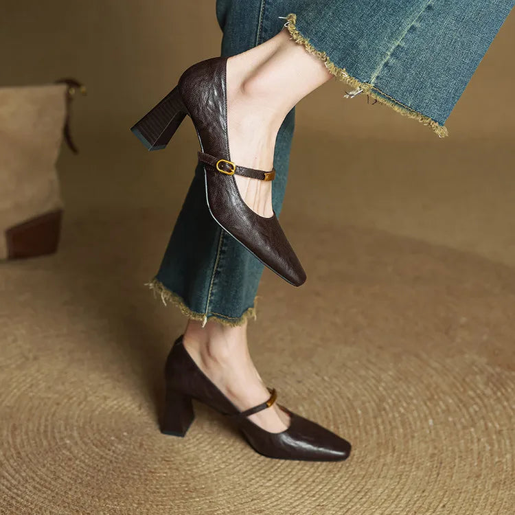 Maela | Leather-Look Heels