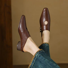 Olga | Leather-Look Mules