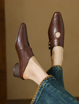 Olga | Leather-Look Mules