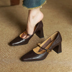 Maela | Leather-Look Heels