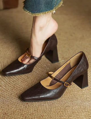 Maela | Leather-Look Heels