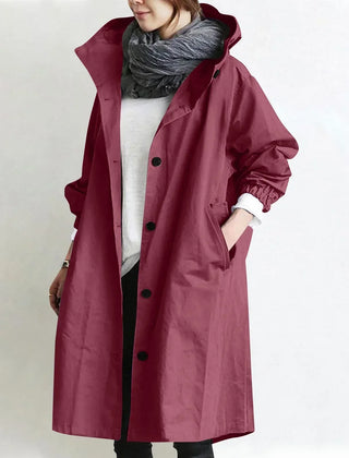 Theodora | Long Hooded Trench Coat