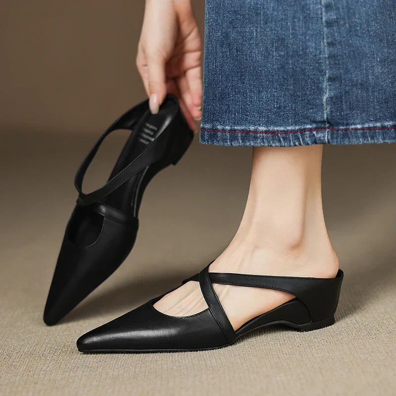 Aluna | Genuine Leather Mules