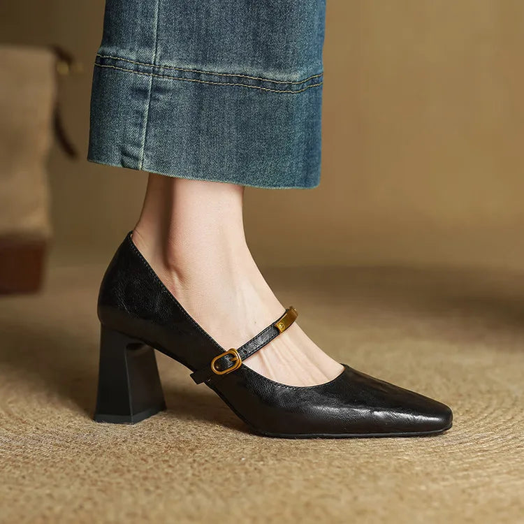 Maela | Leather-Look Heels