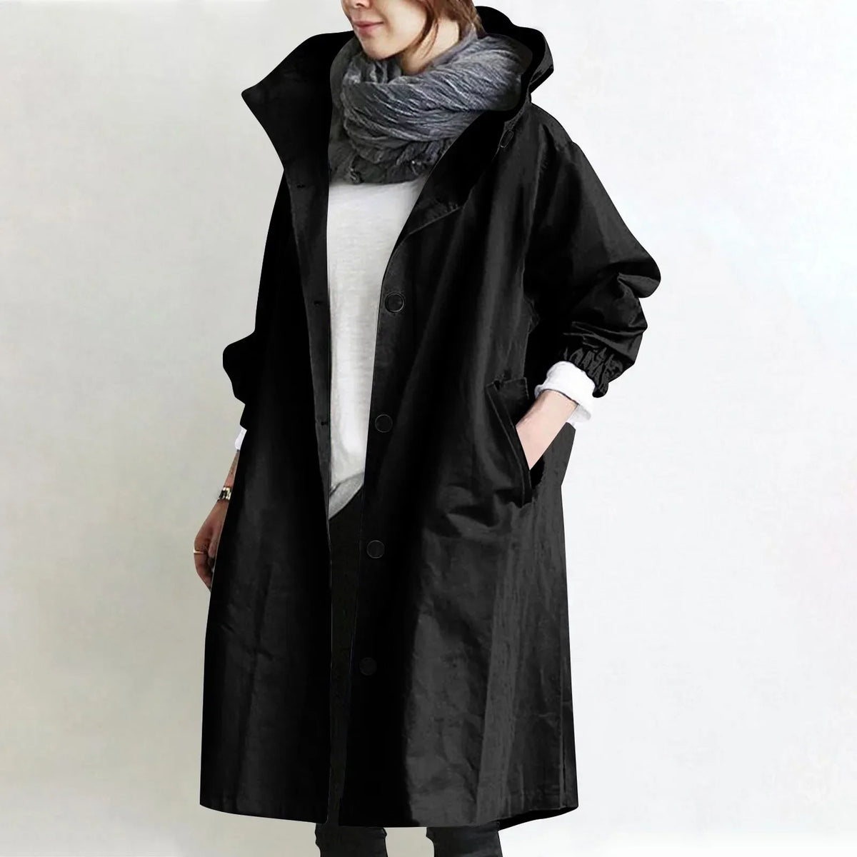 Arabella | Hooded Longline Trench Coat