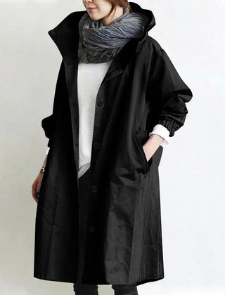 Theodora | Long Hooded Trench Coat