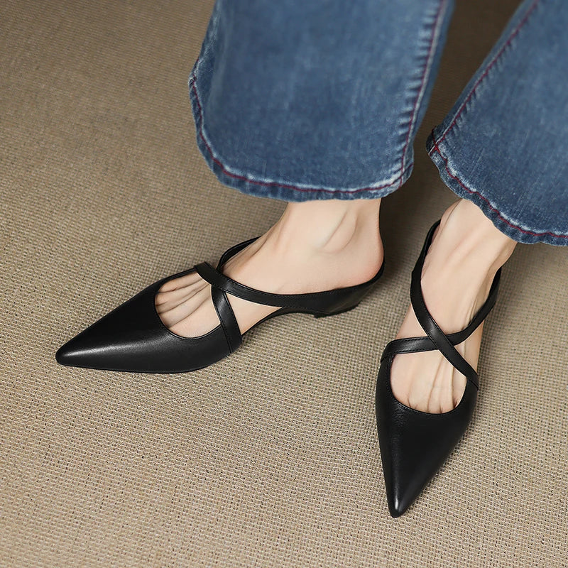 Aluna | Genuine Leather Mules