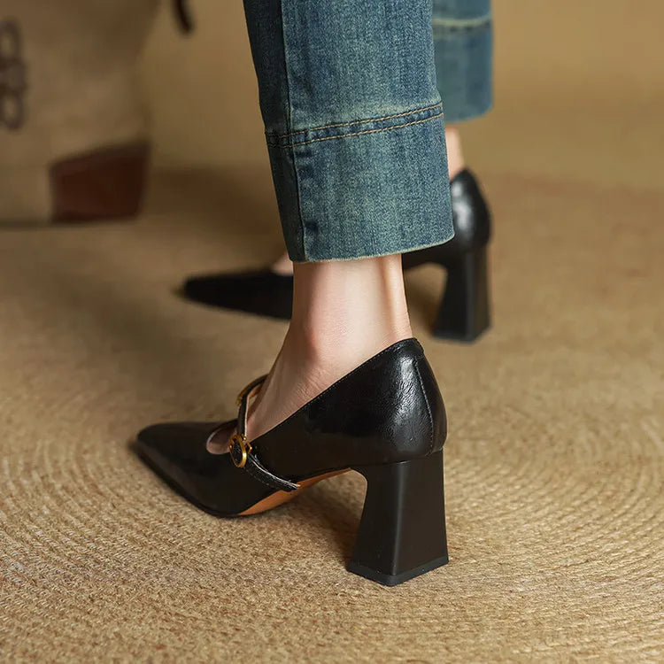 Maela | Leather-Look Heels