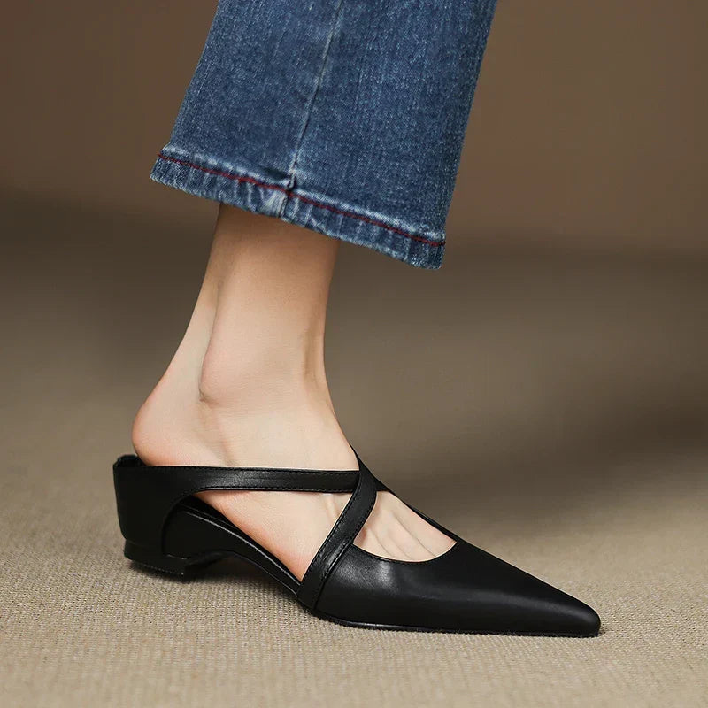 Aluna | Genuine Leather Mules