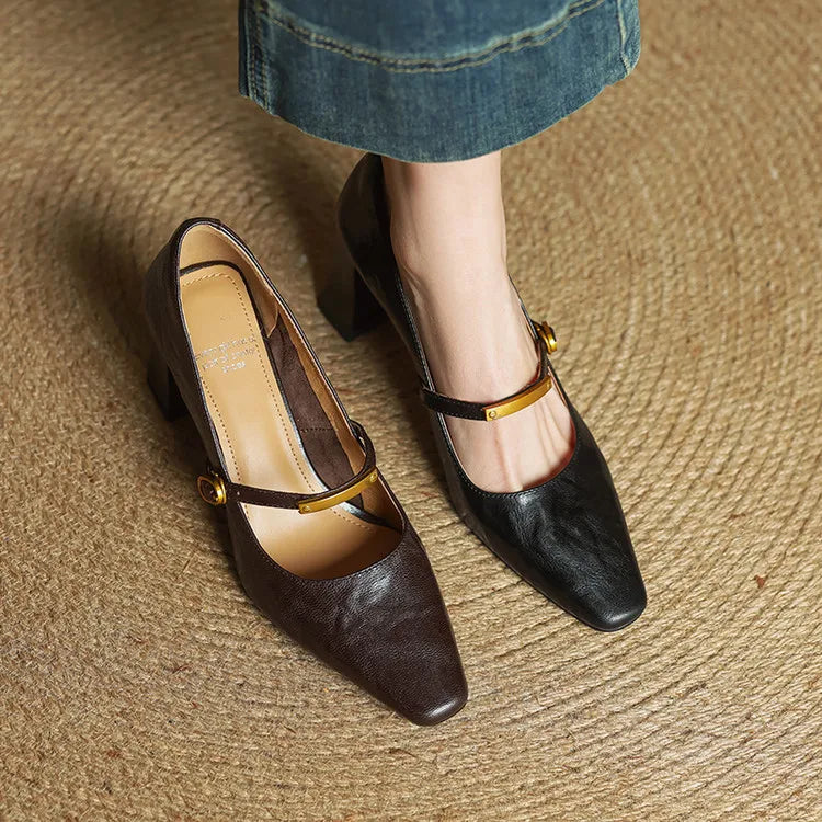 Maela | Leather-Look Heels