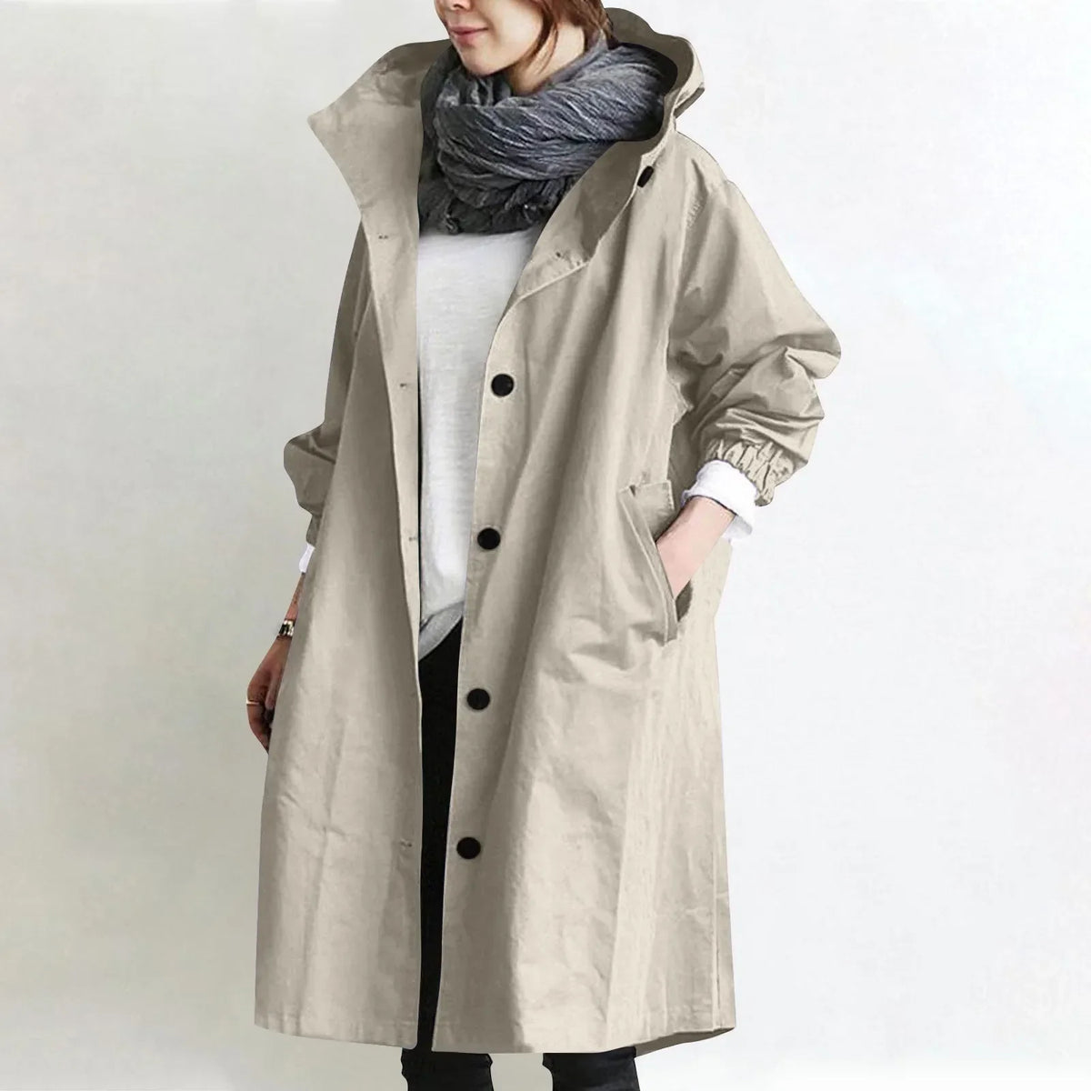 Arabella | Hooded Longline Trench Coat