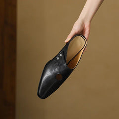 Olga | Leather-Look Mules