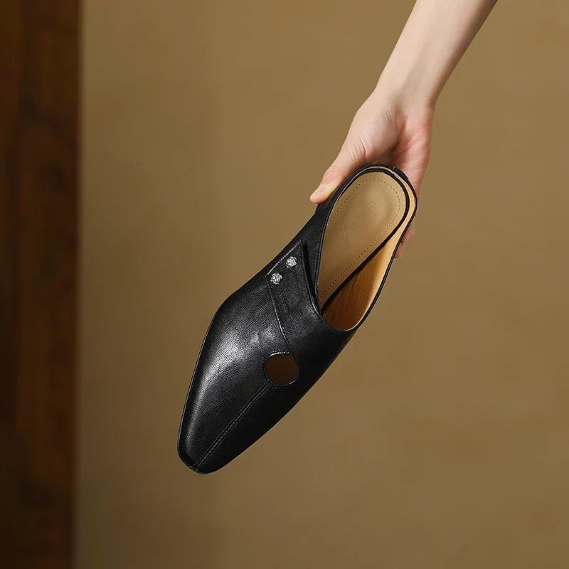 Olga | Leather-Look Mules