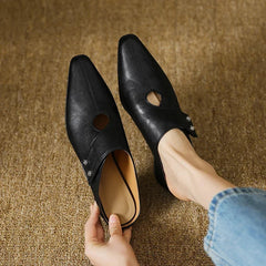 Olga | Leather-Look Mules