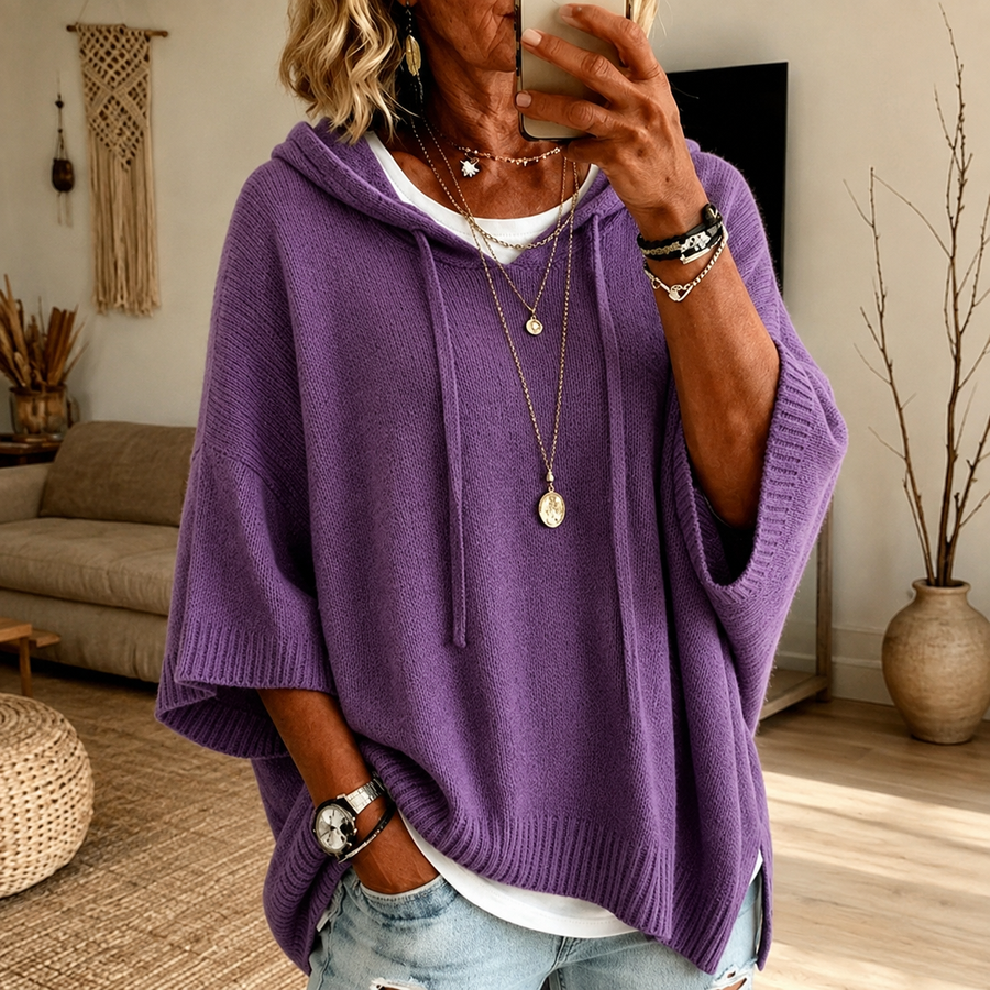 Albane | Purple Poncho Jumper