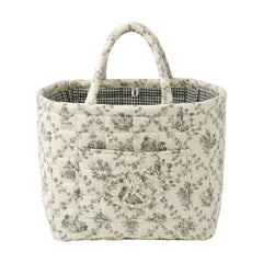 Elodie | Sage Toile Quilted Tote Bag