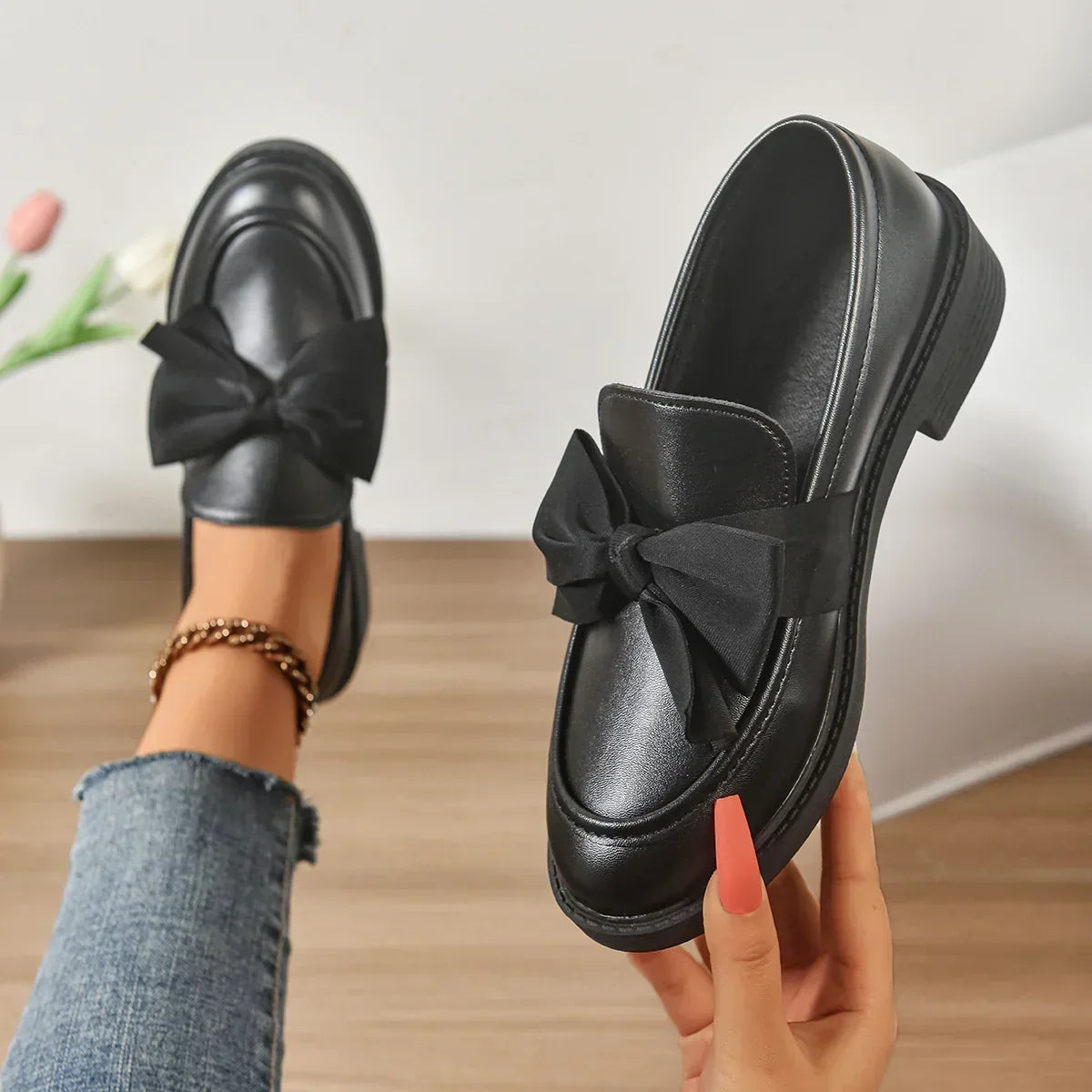 Kelis | Leather-Look Loafers