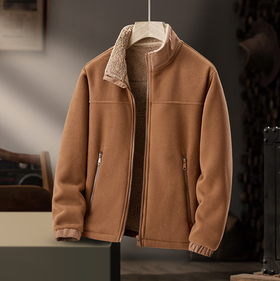 Harriet | Sherpa-Lined Stand-Collar Jacket