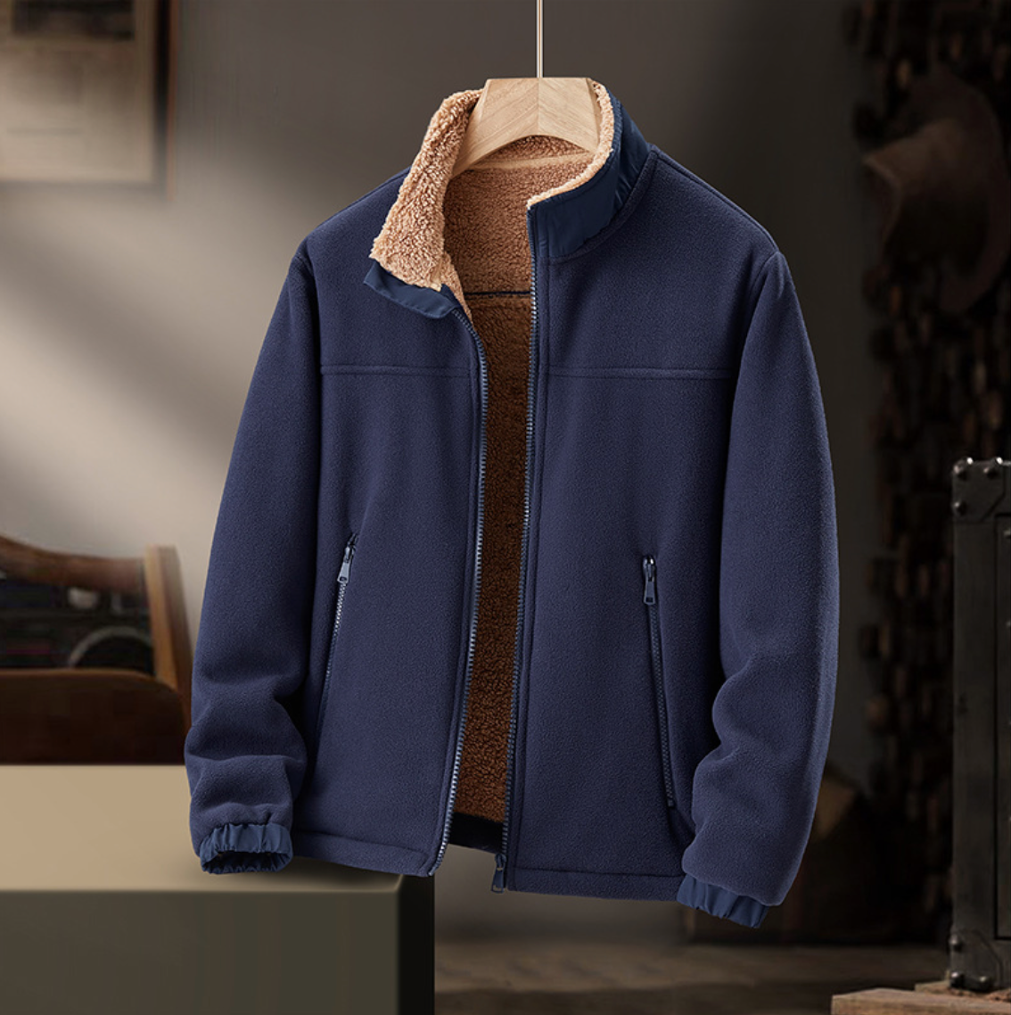 Harriet | Sherpa-Lined Stand-Collar Jacket
