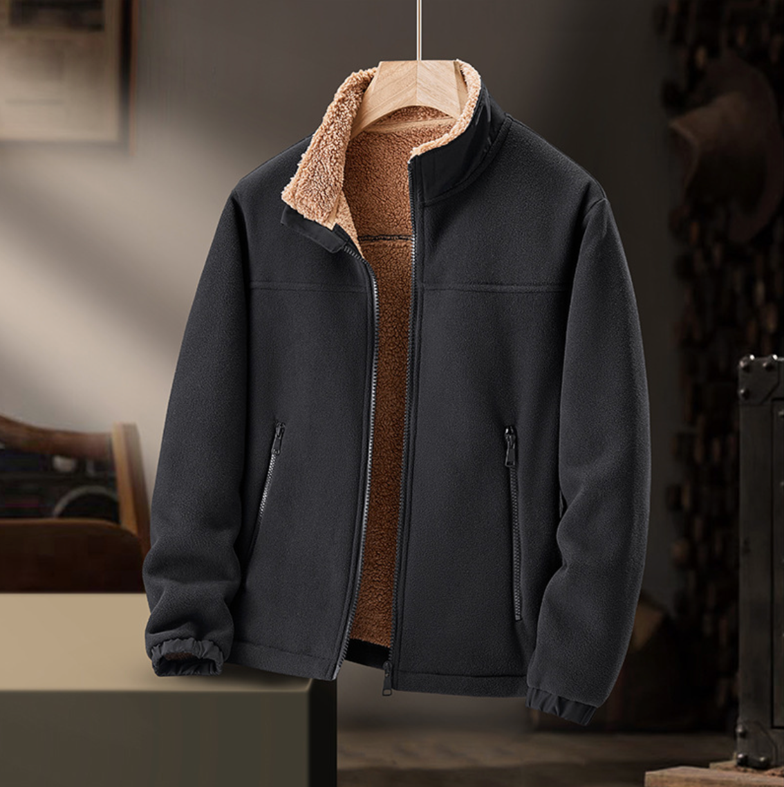 Harriet | Sherpa-Lined Stand-Collar Jacket