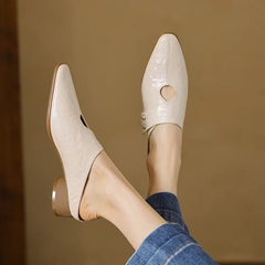 Olga | Leather-Look Mules