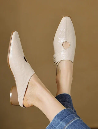 Olga | Leather-Look Mules
