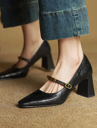 Maela | Leather-Look Heels