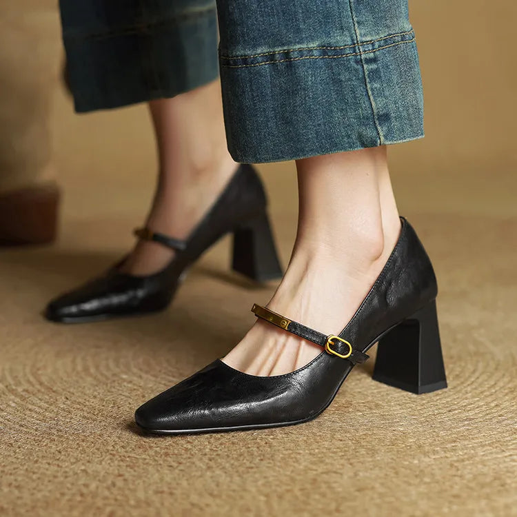 Maela | Leather-Look Heels