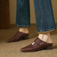 Olga | Leather-Look Mules