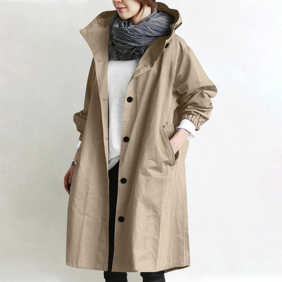 Arabella | Hooded Longline Trench Coat