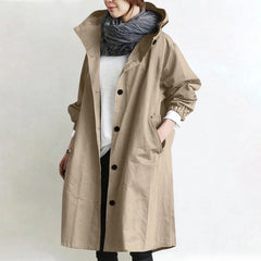 Theodora | Long Hooded Trench Coat