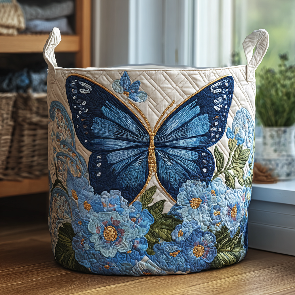 Willow | Serene Flutter Quilted Laundry Basket